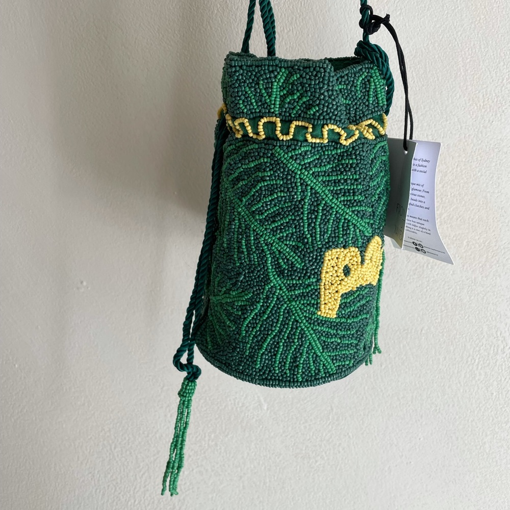 Paradise beaded drawstring bag - Picture 5 of 14